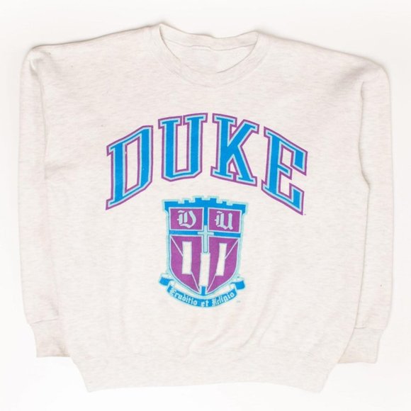Vintage Duke University Logo Sweatshirt, NCAA Duke Blue Devils Shirt, Duke Unive - Picture 1 of 2